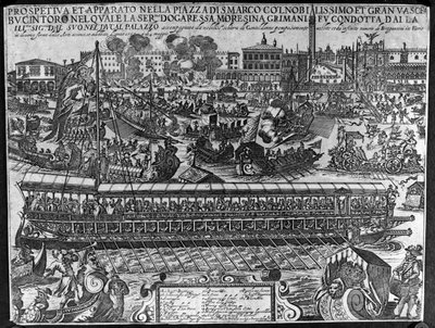 Coronation of Dogaressa Morosina Morosini-Grimani, 1597 by Giacomo Franco